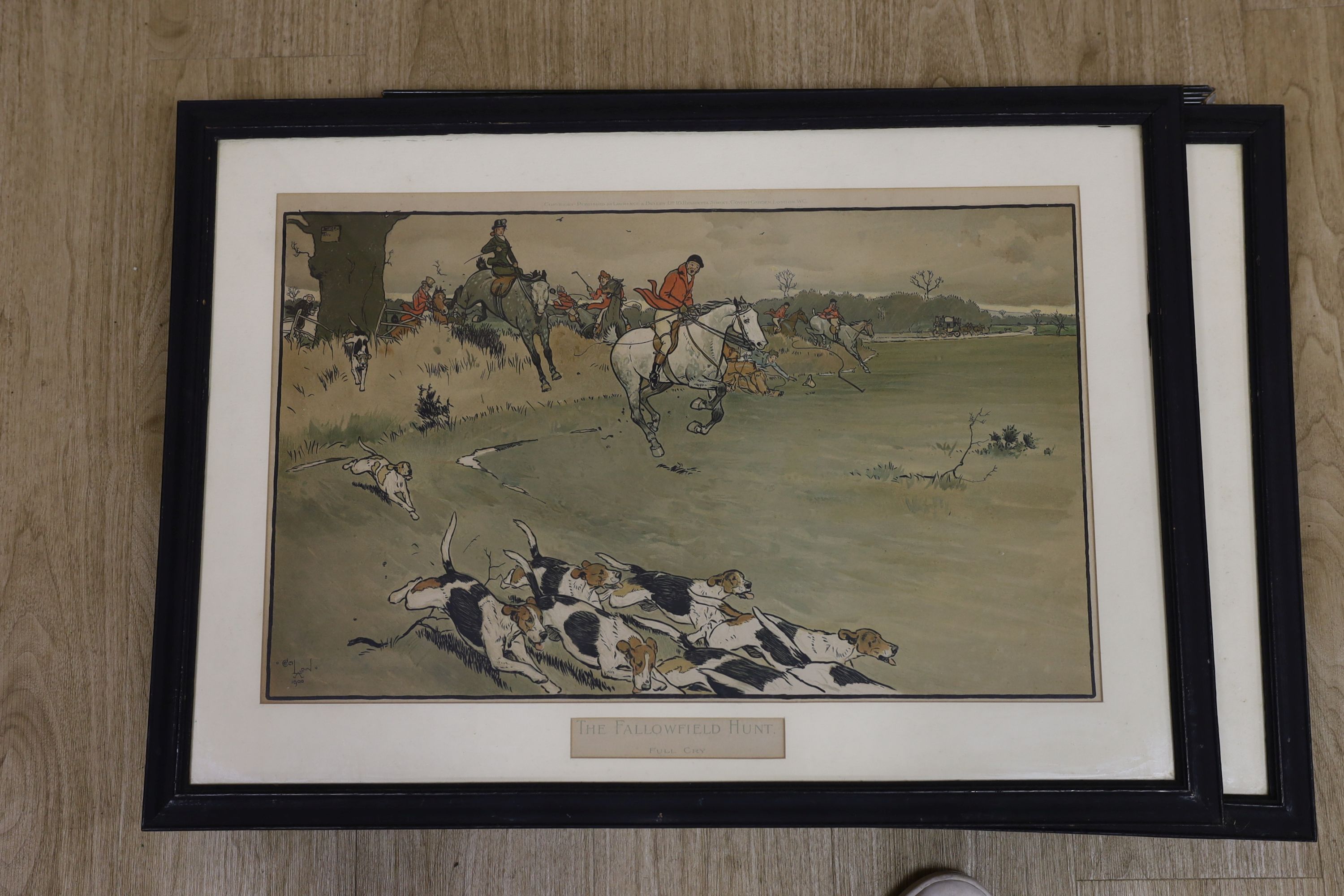 After Cecil Aldin (1870-1935) and Victor Venner (1869-1913) group of seven various colour prints including hunting scenes, largest 62cm x 39cm